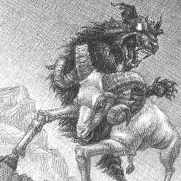 Cardboard Man is told about the great battle between Ovis and the Glete